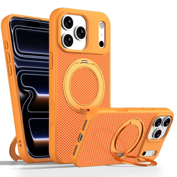 Case for iPhone 17 Pro, Compatible with MagSafe, Magnetic Rotating Ring ...