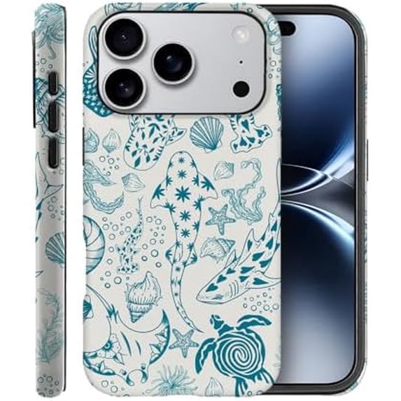 Case for iPhone 17 Pro, Fits Frosted Case Design for Girl Women, Sharks ...
