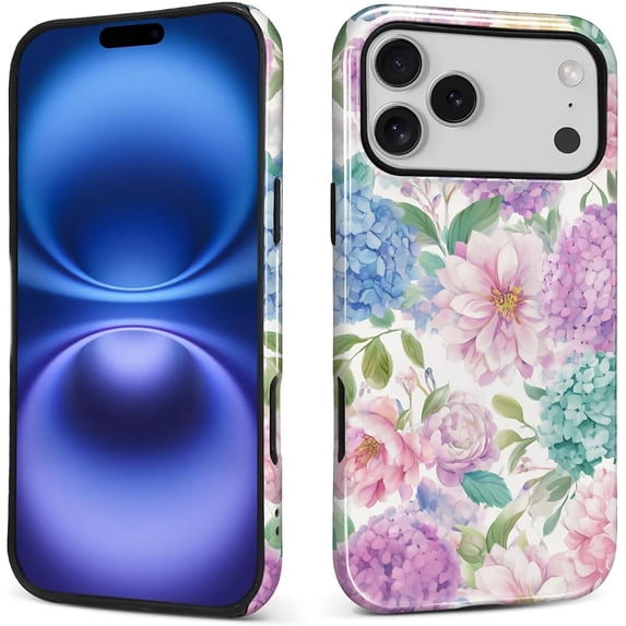 Case for iPhone 17 Pro Max, 2 in 1 PC Hard Shell & Silicone Inner ...