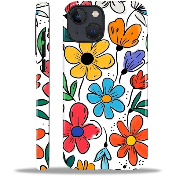 Case for iPhone 17 Pro Max, Hybrid 2-Layer Case, Shockproof Military-Grade Protection Durable Anti-Scratch Phone Case for Woman Man Boy Girl, Retro Flowers