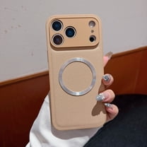 Case for iPhone 17 Pro, Ultra Slim Silicone   PU Leather Protective Cover, Compatible with MagSafe, Lightweight Stylish Shockproof Drop Protective Phone Case for iPhone 17 Pro, Gold