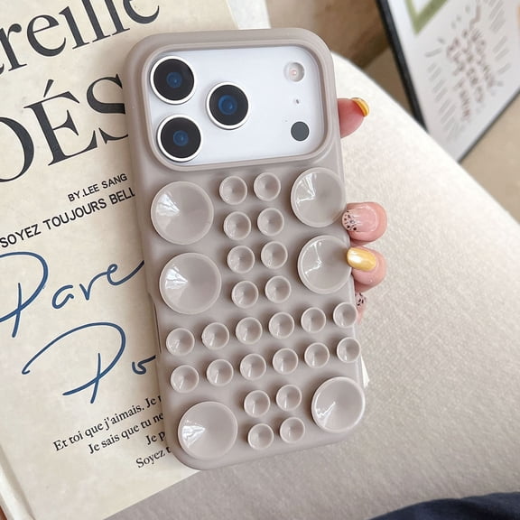 Case for iPhone 17 Pro max, Double-Sided Bubble Pop Design Protective Silicone Cover with Enhanced Grip and Tactile Fidget Feature for iPhone17 Pro Max