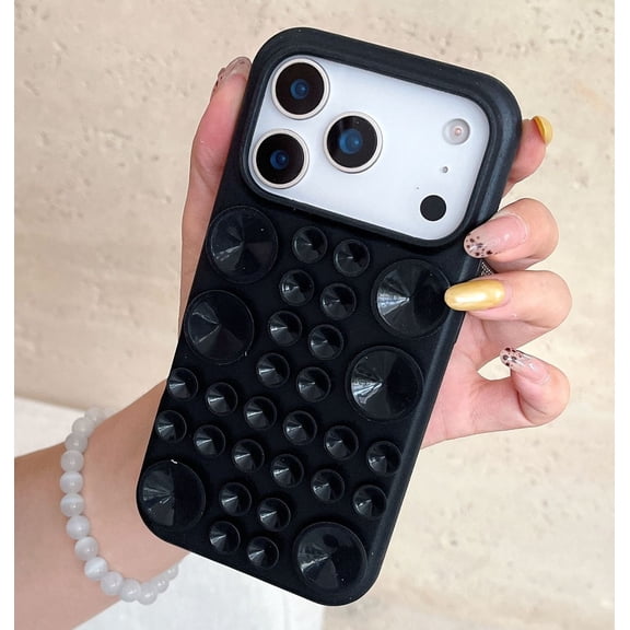 Case for iPhone 17 Pro max, Double-Sided Bubble Pop Design Protective Silicone Cover with Enhanced Grip and Tactile Fidget Feature for iPhone17 Pro Max