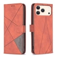 thumbnail image 1 of Case for iPhone 18 Pro Max, Rhombus Pattern Flip Wallet Leather Case, Card Holder Magnetic Closure Shockproof Kickstand Protective Cover,Brown,For iPhone 18 Pro Max, 1 of 9