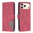 thumbnail image 1 of Case for iPhone 18 Pro Max, Rhombus Pattern Flip Wallet Leather Case, Card Holder Magnetic Closure Shockproof Kickstand Protective Cover,Red,For iPhone 18 Pro Max, 1 of 9