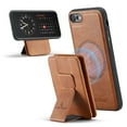 thumbnail image 1 of Case for iPhone 7 / 8 / SE 2022 & 2020, Detachable Magnetic Wallet Credit Card Cash Slot Case Support Wireless Charging Functional Kickstand Compatible with MagSafe Phone Cover,Brown, 1 of 12