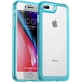 thumbnail image 1 of Case for iPhone 7 Plus 8 Plus Case Slim Dropproof [Defend from Drop/Scratch/Slip/Fingerprint] Clear Acrylic Hard Back Soft TPU Bumper Hybrid Phone Cover for iPhone 7 Plus 8 Plus-Crystal Blue, 1 of 13