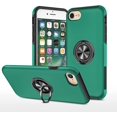 thumbnail image 1 of Case for iPhone 7 Plus iPhone 8 Plus,Dual Layer Hard Military Case with 360 Degree Ring Stand Silicone Bumper Shockproof Protective Case (Camera Protection) Magnetic Car Holder Cover-Green, 1 of 14
