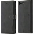 thumbnail image 1 of Case for iPhone 7 Plus iPhone 8 Plus, Vintage Wallet Folio Flip Cover Full Coverage Premium Leather Case with Magnetic Closure Kickstand Card Slots - Black, 1 of 13