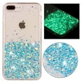 thumbnail image 1 of Case for iPhone 8 Plus / iPhone 7 Plus, Luminous Fashionable Trendy Shiny Glitter Phone Cover, Gradient Non-Yellowing Shockproof with Glamorous Shimmering Protection Case, Blue, 1 of 6