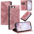 thumbnail image 1 of Case for iPhone 8 Plus / iPhone 7 Plus Wallet Case for Women Girls with Card Holder, Embossed Flower Pattern Magnetic Flip PU Leather Purse Protective Phone Cover for iPhone 8 Plus, Pink, 1 of 11