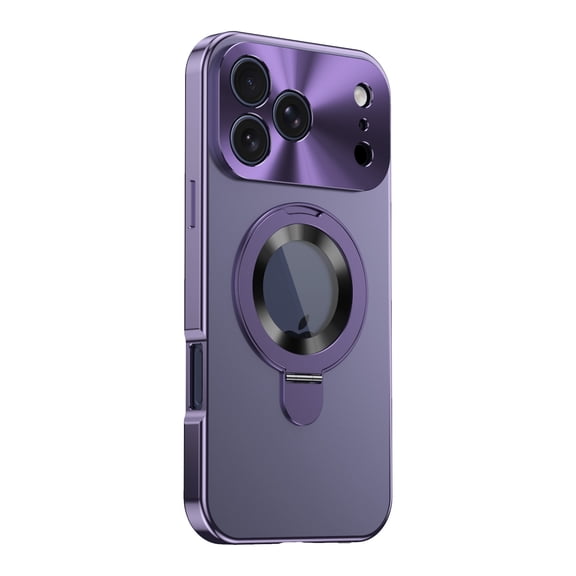 Case for iPhone Air, Luxury PC Protective Cover with 0–150° Adjustable Magnetic Ring Kickstand, Anti-Peep Privacy Front Film, Shockproof 2-in-1 Design for iPhone Air, Darkpurple