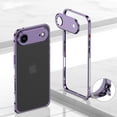 thumbnail image 1 of Case for iPhone Air, Rugged Metal Frame with Metal Camera Lens Cover, Shockproof Anti-Drop Durable Protective Heat Dissipation Bumper Case Without Back, for iPhone Air, Purple, 1 of 10