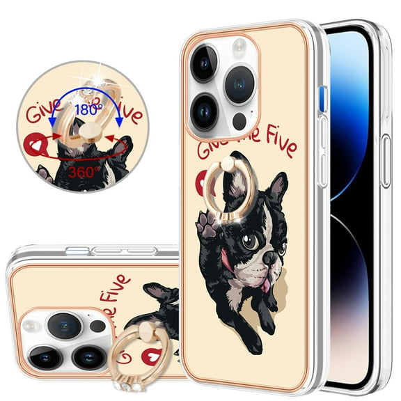 Case for iPhone SE 2022 Drop Protection Bumper Phone Cover with Finger Grip 360 Degree Rotation Stylish Designs Slim Fit Anti-Fingerprint Scratch-Resistant