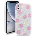 thumbnail image 1 of Case for iPhone X/iPhone Xs, Translucent Matte Soft TPU Bumper Case for iPhone X/iPhone Xs (5.8 inch), Cute Print Pattern Design Women Girls Protective Phone Cover, Pink Flower, 1 of 14