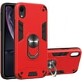thumbnail image 1 of Case for iPhone XR with Built-in 360° Rotating Ring Kickstand Cover, Military-Grade Drop Protection Phone Case, Back Case for iPhone XR (6.1 inch), Red, 1 of 9
