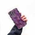 thumbnail image 1 of Case for iPhone Xs Max,3D Electroplate Meteorite Bubble Glitter Curly Wave Frame Lovely Girly Woman Wave Shape Shockproof Soft Protection Phone Case for iPhone Xs Max,6.5 inch 2018 (Purple), 1 of 17
