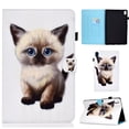 thumbnail image 1 of Case for ipad 10th Generation 10.9 inch 2022, TECH CIRCLE PU Leather Flip Multi-Angle Stand Wallet Smart Case with Auto Sleep/Wake Protective Cover for Apple 10.9" iPad 10th Gen 2022, Cat, 1 of 8