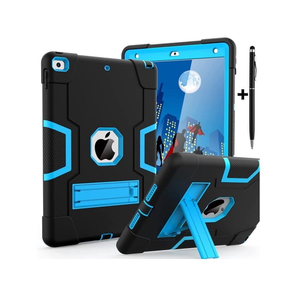 Case for ipad 9th Generation/iPad 8th Generation/iPad 7th Generation, Slim Heavy Duty Shockproof Rugged Protective Case with Built-in Stand for iPad 10.2 inch 2021/2020/2019 Blue