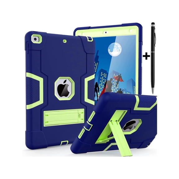 Case for ipad 9th Generation/iPad 8th Generation/iPad 7th Generation, Slim Heavy Duty Shockproof Rugged Protective Case with Built-in Stand for iPad 10.2 inch 2021/2020/2019 Navy Blue