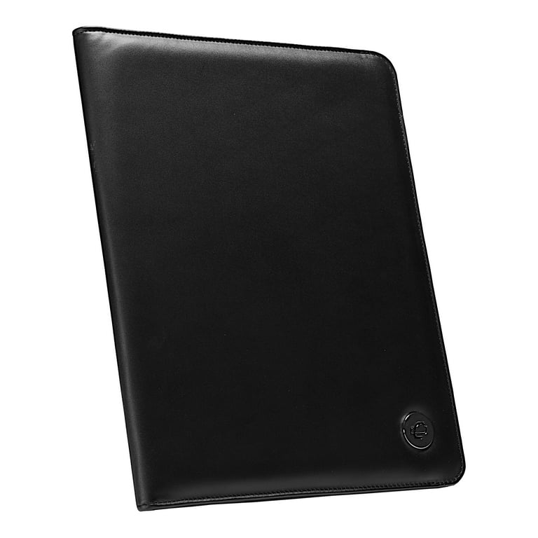 Simple Leather Organizer Folio Case for iPad Mini, Letter/A4 Paper, Chocolate Brown, Size: Large