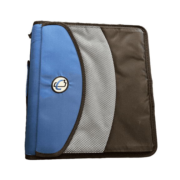 Caseā¢it Dual-121-a, Binder 2-in-1 Zipper Binder, Black, Assembled product height 13" x depth 3.14 x width 12.99", Handle and shoulder strap