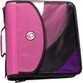 thumbnail image 1 of Case-it Dual 2.0, Zipper Binder, 2 Set of 2” D-Ring Dual, W/Removable File Folder Hold Down Pages, Front Flap Pocket, Laptop Storage, Pen Pockets,5 tab Removeable File Folder, Dual-301, Pink, 1 of 8