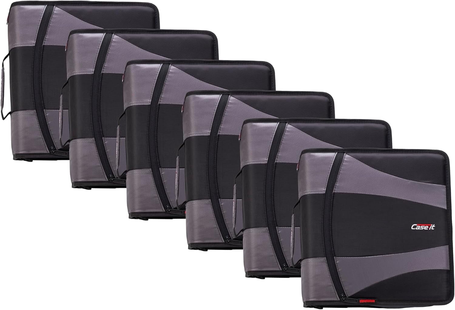 Case-it Universal 2 Set Dual Zipper Binder, 2” D-Ring, Removable