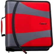 Case-it The Dual 2.0 Zipper Binder Backpack - Two 2 Inch D-Rings - 5 Subject File Folder - Multiple Pockets - 800 Sheet Capacity - Comes with Shoulder Strap - Fire Engine Red Dual-301