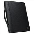 thumbnail image 1 of Case-it Executive Zipper Padfolio with Removable 3-Ring Binder and Letter Size Writing Pad, Pebbled Faux Leather Black (PAD-40), 1 of 8