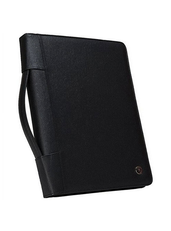 Case-it Executive Zippered Padfolio with Removable 3-Ring Binder and Letter Size Writing Pad, Black (PAD-40)