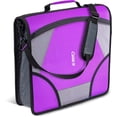 thumbnail image 1 of Case it King Size Mighty Zip Tab Binder, 3 Rings, 4" Capacity, 11 X 8.5, Purple, 1 of 8