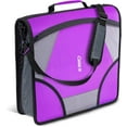 thumbnail image 1 of Case it King Size Mighty Zip Tab Binder, 3 Rings, 4" Capacity, 11 X 8.5, Purple, 1 of 7