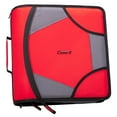 thumbnail image 1 of Case-it The King Sized Zip Tab Zipper Binder - 4 Inch D-Rings - 5 Subject File Folder - Multiple Pockets - 800 Sheet Capacity - Comes with Shoulder Strap - Red D-186, 1 of 5