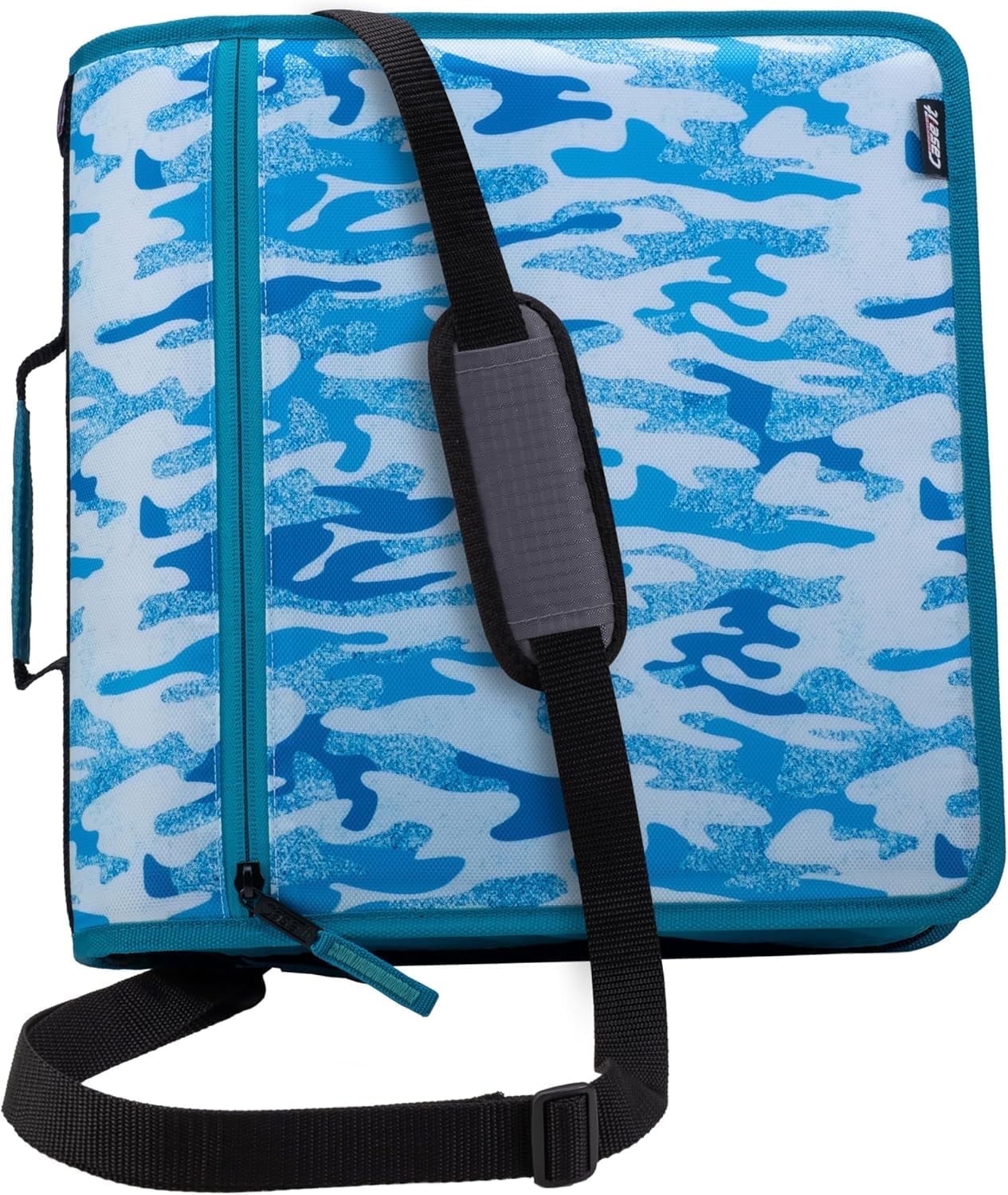 Case-it Mighty Zip Tab School Zipper Binder | 3-Inch O-Rings, 600-Sheet Capacity, 5-Subject Expanding File Folder, Multiple Pockets & Storage Organizer, Shoulder Strap | D-146 Deep Purple