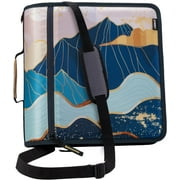 Case-it Printed Mighty Zip Tab 3-inch Zipper Binder, with expanding folder, 3-Ring, New Condition