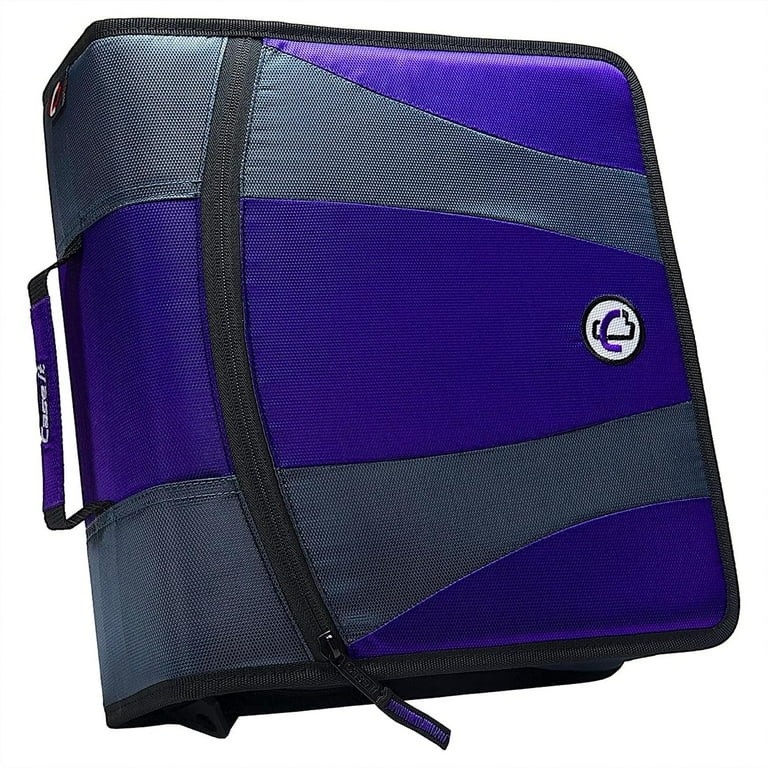 Case it The Dual 2.0 Zipper Binder Backpack Two 2 Inch D Rings 5 Subject File Folder Multiple Pockets 800 Sheet Capacity Comes with Shoulder