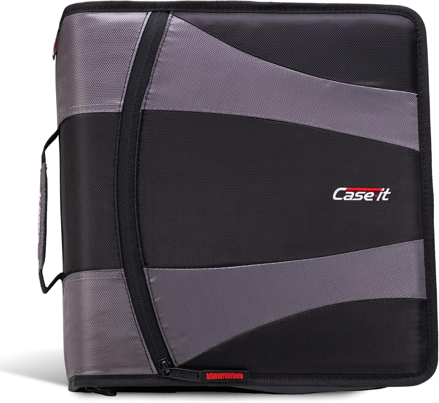 Case It 2-Inch Dual D-Ring Zipper Binder, 4 Inch Capacity, Black, DUAL-301-Black
