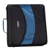 Case-it The Dual, Two 1.5 inch D-Ring Zip Binder, Dual-121-a, Sky Blue, New Condition, Each