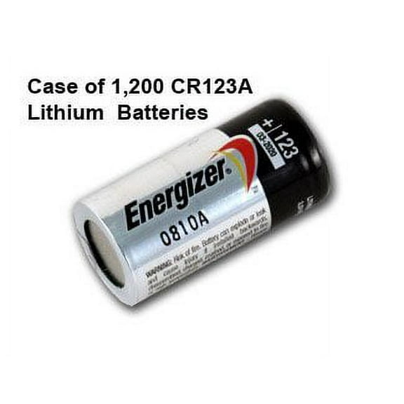 Case of 1,200 pcs Energizer Lithium CR123A 3V Photo Lithium Batteries