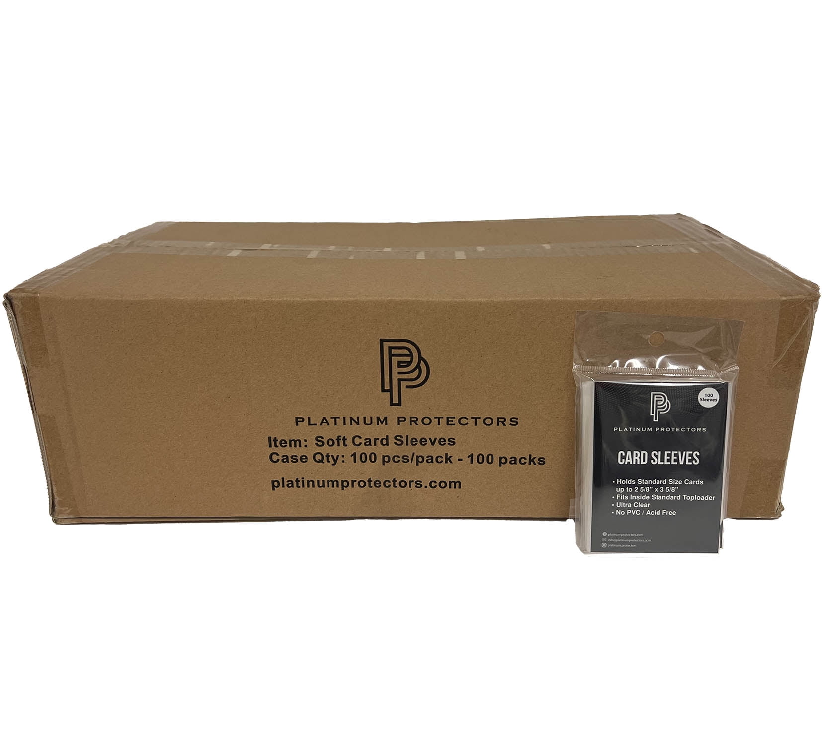 Case of 10000 Penny Sleeves Platinum Protectors for Standard Cards Ultra  Clear