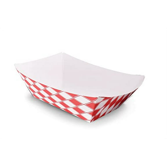 Case of 1000 Paper Food Trays, Size 50 (1/2 lb) – Disposable Popcorn, Nacho & Burger Trays for Concessions & Events