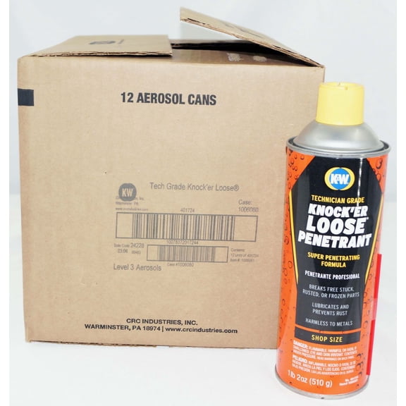 Case of 12 K&W Technician Grade Knock'er Loose Lubricant Penetrant