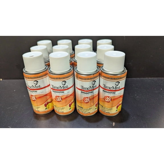 Case of 12 Time Mist Mangotini Air Freshener Refills 2.7 oz Mango Old Stock