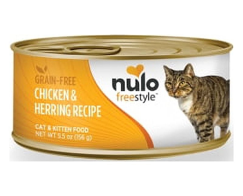 (Case of 24) Nulo Freestyle Grain-Free Chicken & Herring Wet Cat Food, 5.5 oz