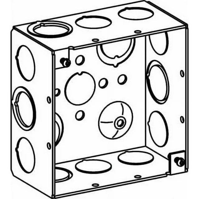 (Case of 24) Orbit 4SDB-MKO 4" Square, 2-1/8" Deep Switch Box with MKO.L8