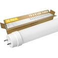thumbnail image 1 of 4Ft LED T8 Tubes - High Energy Efficiency, Double Ended Power - 5000K, 1600 Lumens, 9.5W - Type B, Direct Wire, Ballast Bypass Installation - LED Replacement for Fluorescent Tubes - 25 Pack, 1 of 7