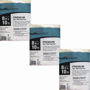 Case of 3 - TrafficMaster Premium Non-Slip Rug Pad - Fits up to 8 ft. x 10 ft. 86 x 112 Cut to Any Custom Size