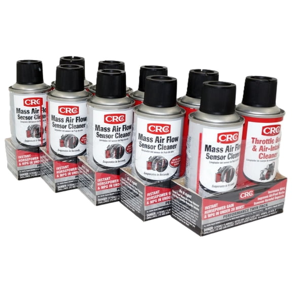 Case of 5 - CRC Mass Air Flow & Throttle Body Single Use Cleaner Performance Twin Pack Kit (10 Total)
