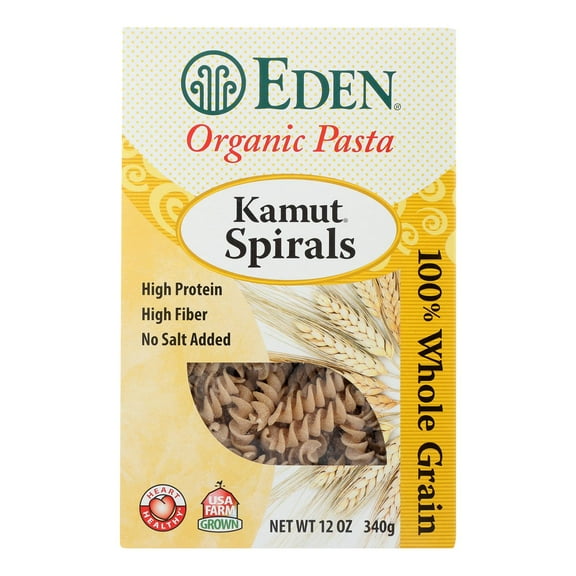 (Case of 6 ) Eden Foods Organic Whole Kamut Spirals - 12 oz.